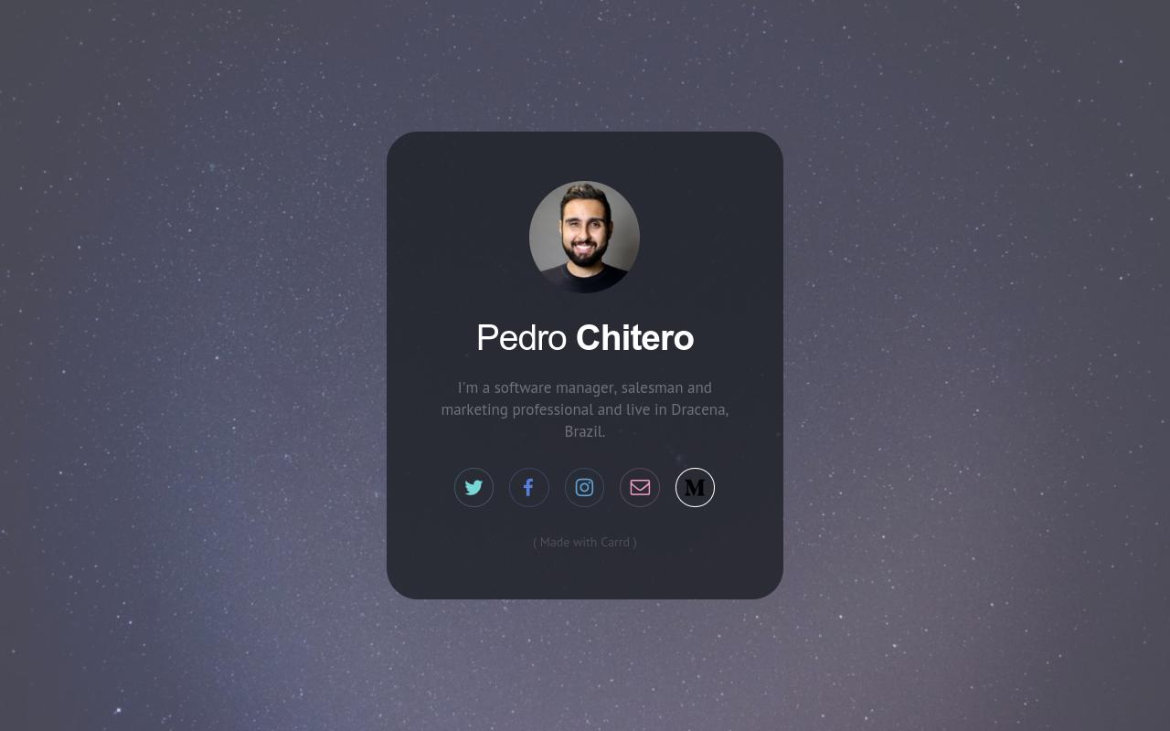 Carrd profile picture for @pedro